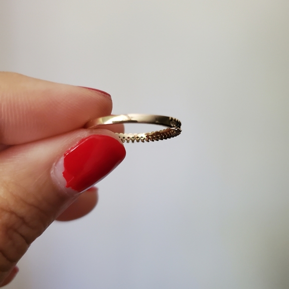 14k solid yellow gold gemstone band/ring - Picture 4 of 8